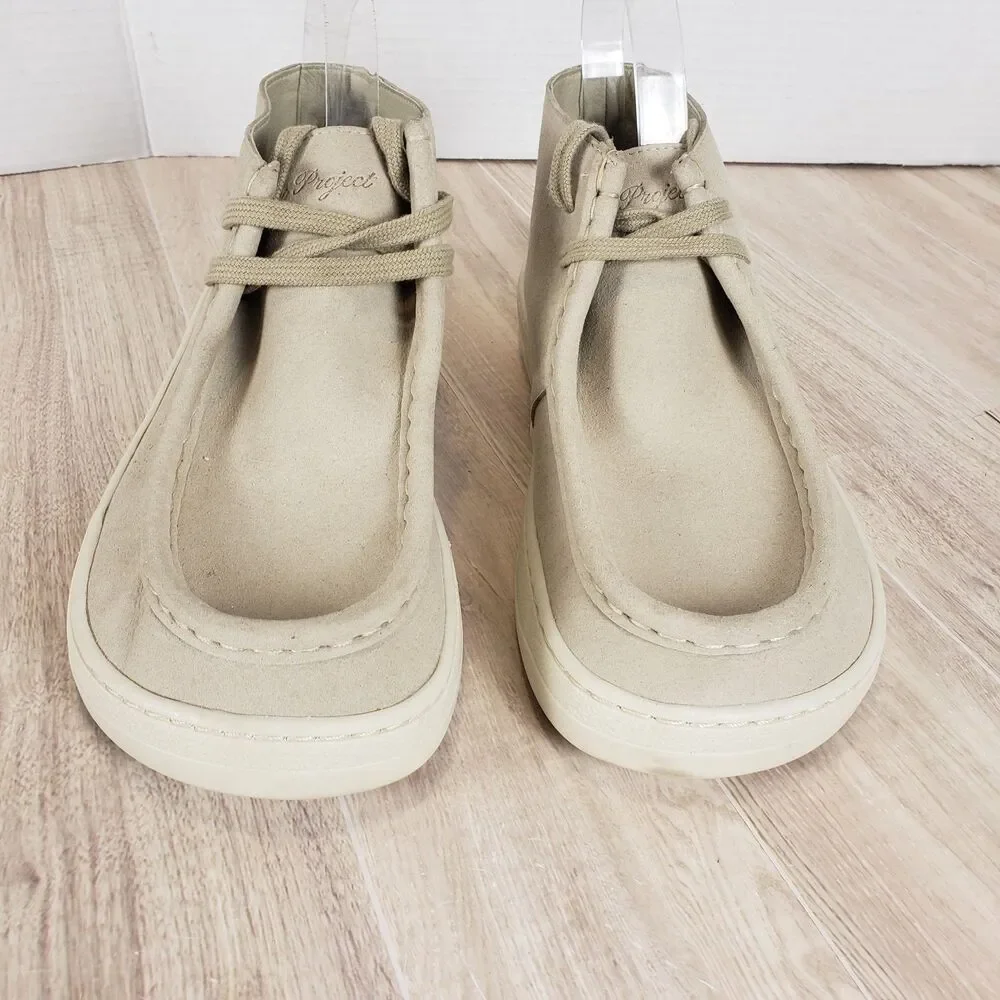 Ohne Project Pietra Chukka Barefoot Boot White Leather Spain US Sz 8.5 Women